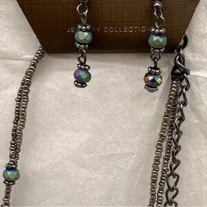 NWOT Rain Necklace and earring set